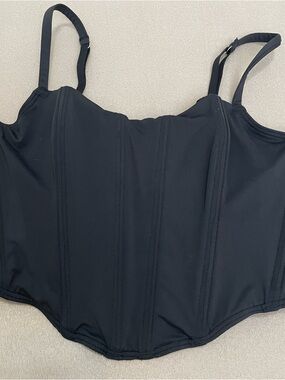Gilly Hicks women’s small Black Bustier Camisole corset boned
